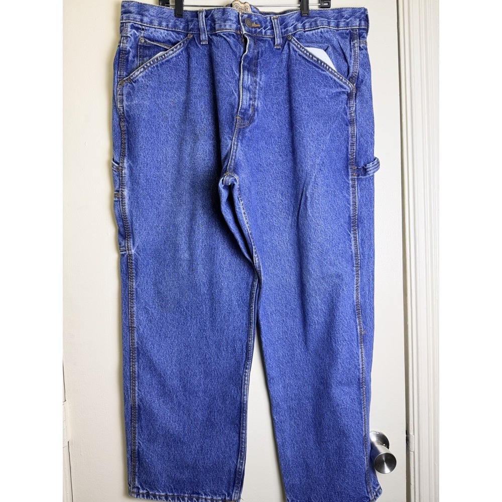 C. E. Schmidt Workwear Men's  Blue Carpenter Jeans 42x30 Cargo Utility